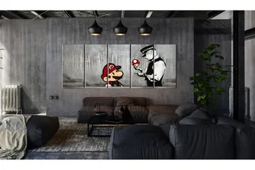 Billede Mario Bros On Concrete 200x80 - Artgeist sp. z o. o. - Boligtilbehør - Billeder & kunst - Billeder på lærred