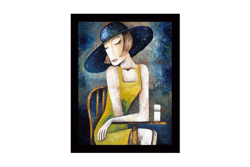 Billede med ramme flerfarvet - 41x56 cm - Boligtilbehør - Billeder & kunst