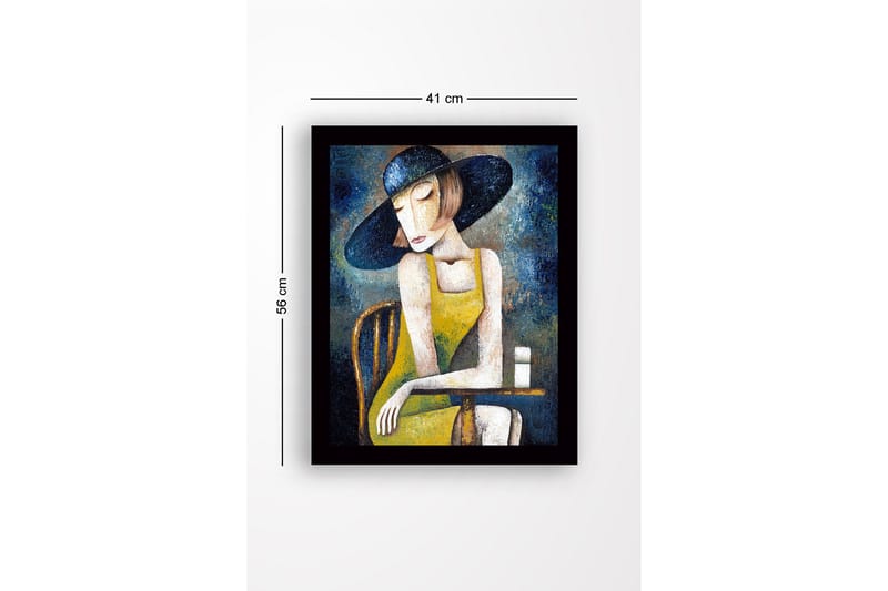 Billede med ramme flerfarvet - 41x56 cm - Boligtilbehør - Billeder & kunst