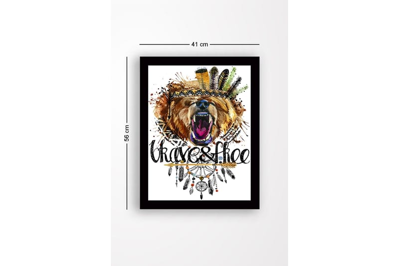 Billede med ramme flerfarvet - 44x15 cm - Boligtilbehør - Billeder & kunst