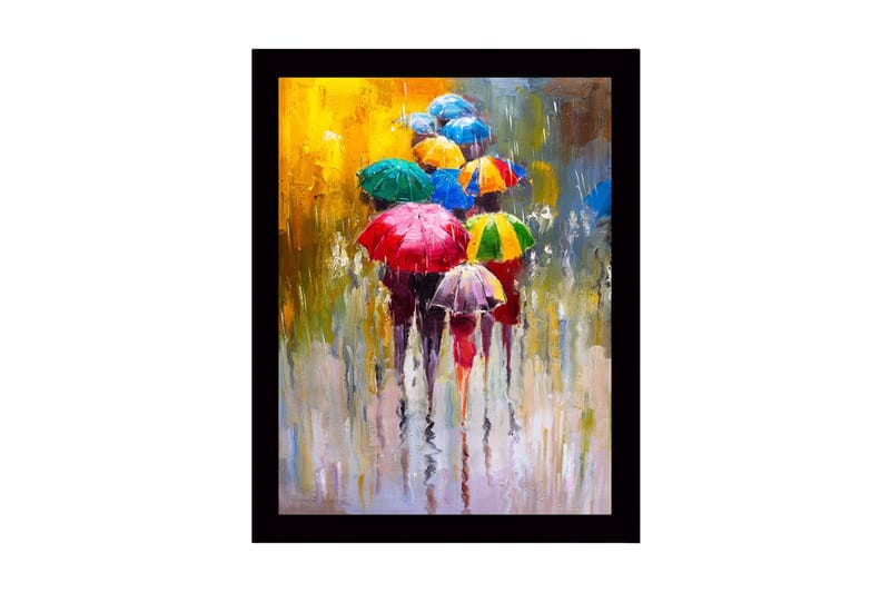 Billede med ramme flerfarvet - 44x15 cm - Boligtilbehør - Billeder & kunst