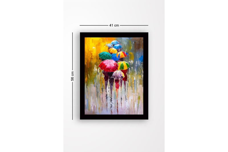 Billede med ramme flerfarvet - 44x15 cm - Boligtilbehør - Billeder & kunst