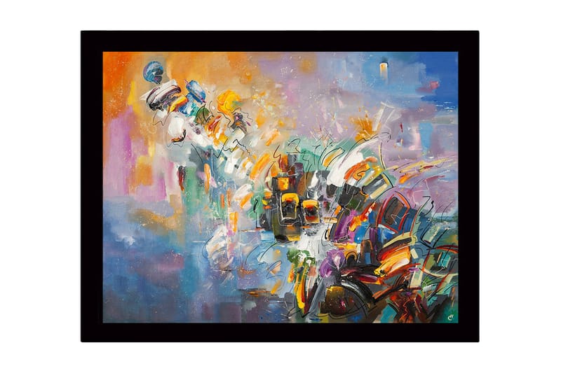 Billede med ramme flerfarvet - 44x15 cm - Boligtilbehør - Billeder & kunst