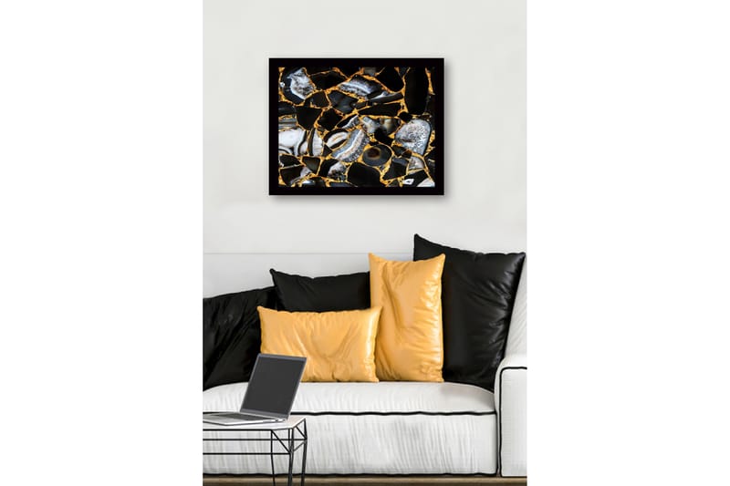Billede med ramme flerfarvet - 44x15 cm - Boligtilbehør - Billeder & kunst