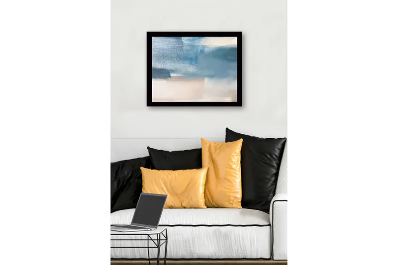 Billede med ramme flerfarvet - 44x15 cm - Boligtilbehør - Billeder & kunst