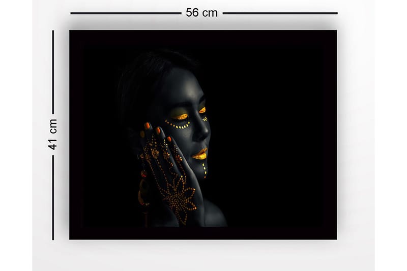 Billede med ramme flerfarvet - 44x15 cm - Boligtilbehør - Billeder & kunst