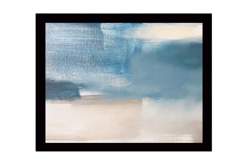 Billede med ramme flerfarvet, 44x15 cm