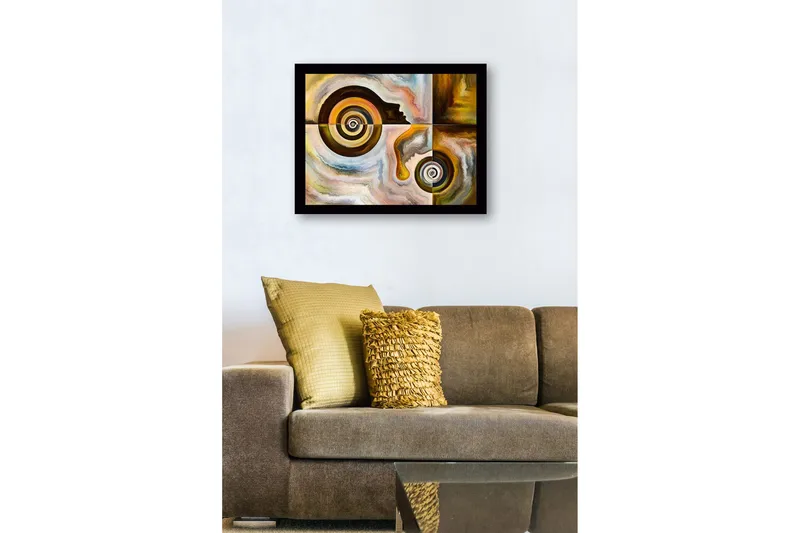 Billede med ramme flerfarvet - 44x15 cm - Boligtilbehør - Billeder & kunst