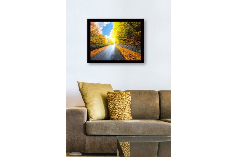 Billede med ramme flerfarvet - 44x15 cm - Boligtilbehør - Billeder & kunst