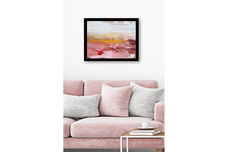 Billede med ramme flerfarvet - 44x15 cm - Boligtilbehør - Billeder & kunst