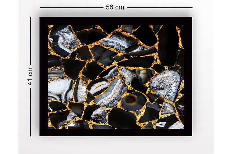 Billede med ramme flerfarvet - 44x15 cm - Boligtilbehør - Billeder & kunst