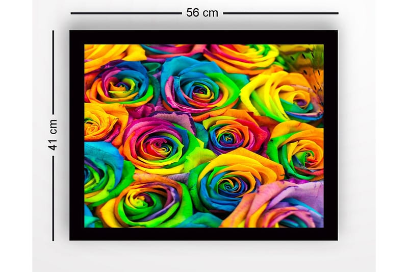 Billede med ramme flerfarvet - 44x15 cm - Boligtilbehør - Billeder & kunst