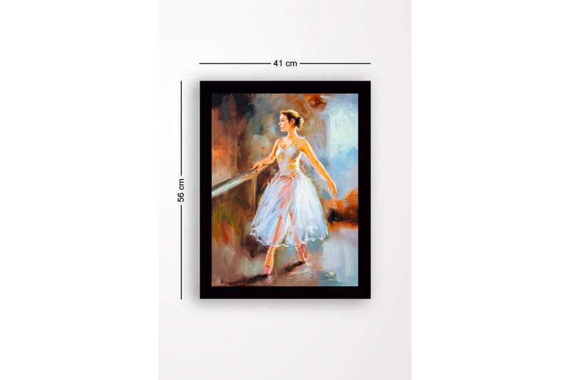 Billede med ramme flerfarvet - 44x15 cm - Boligtilbehør - Billeder & kunst