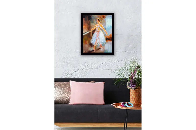 Billede med ramme flerfarvet - 44x15 cm - Boligtilbehør - Billeder & kunst