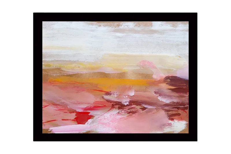 Billede med ramme flerfarvet, 44x15 cm