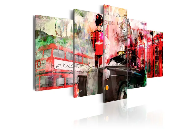 Billede Memories From London 5 Pieces 100x50, Artgeist sp. z o. o.