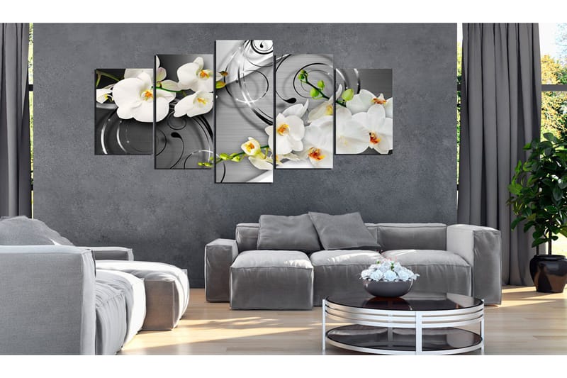 Billede Milky Orchids 100x50 - Artgeist sp. z o. o. - Boligtilbehør - Billeder & kunst - Billeder på lærred