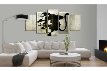 Billede Monkey Tnt Detonator Banksy 200x100 - Artgeist sp. z o. o. - Boligtilbehør - Billeder & kunst - Billeder på lærred