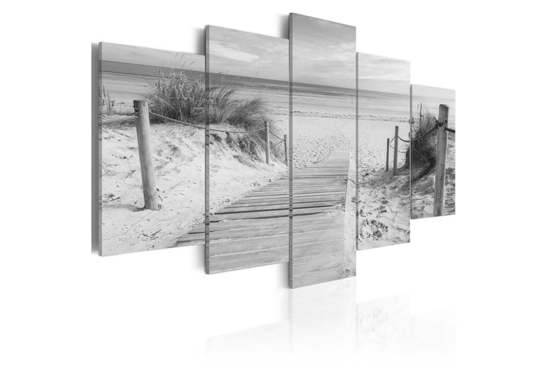 Billede Morning On The Beach Black And White 100x50, Artgeist sp. z o. o.