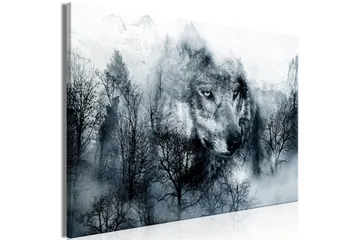 Billede Mountain Predator (1 del) Bred sort og hvid 120x80 - Artgeist sp. z o. o. - Boligtilbehør - Billeder & kunst - Billeder på lærred