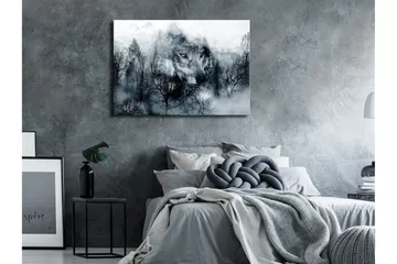 Billede Mountain Predator (1 del) Bred sort og hvid 120x80 - Artgeist sp. z o. o. - Boligtilbehør - Billeder & kunst - Billeder på lærred