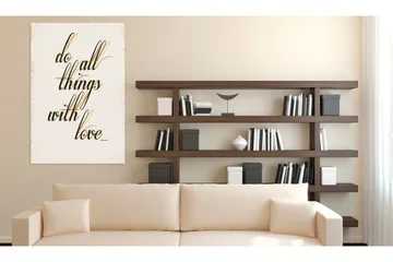 Billede My Home Things With Love 40x60 - Artgeist sp. z o. o. - Boligtilbehør - Billeder & kunst - Billeder på lærred