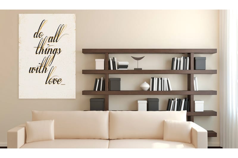 Billede My Home Things With Love 40x60 - Artgeist sp. z o. o. - Boligtilbehør - Billeder & kunst - Billeder på lærred
