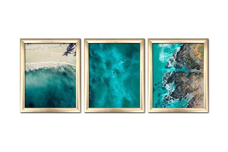 Billede Nautical Ram 3 stk Flerfarvet, 22,3x52,8 cm