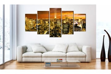 Billede New York Amber 200x100 - Artgeist sp. z o. o. - Boligtilbehør - Billeder & kunst - Billeder på lærred