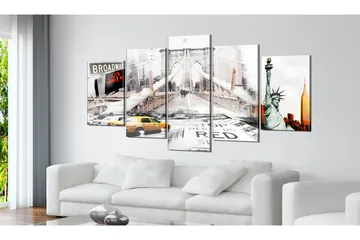 Billede New York In The Fog 200x100 - Artgeist sp. z o. o. - Boligtilbehør - Billeder & kunst - Billeder på lærred