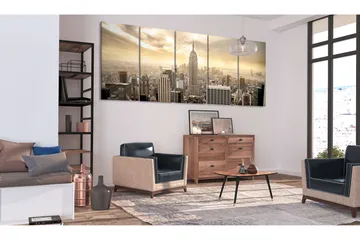 Billede New York View On Manhattan 225x90 - Artgeist sp. z o. o. - Boligtilbehør - Billeder & kunst - Billeder på lærred
