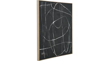Billede NFG Tay 100x100 cm 100x100 cm - hvid mod mørk baggrund - Boligtilbehør - Billeder & kunst - Billeder på lærred