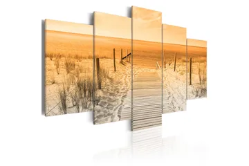 Billede Orange Beach 100x50 - Artgeist sp. z o. o. - Boligtilbehør - Billeder & kunst - Billeder på lærred