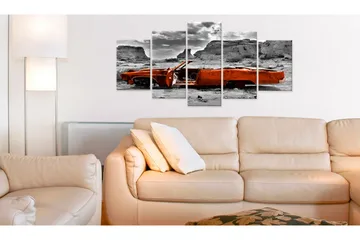 Billede Orange Car 200x100 - Artgeist sp. z o. o. - Boligtilbehør - Billeder & kunst - Billeder på lærred