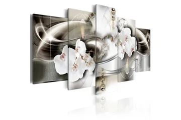 Billede Orchids Among The Waves Of Gold 100x50 - Artgeist sp. z o. o. - Boligtilbehør - Billeder & kunst - Billeder på lærred