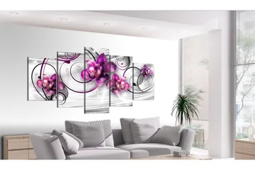Billede Orchids And Pearls 200x100 - Artgeist sp. z o. o. - Boligtilbehør - Billeder & kunst - Billeder på lærred