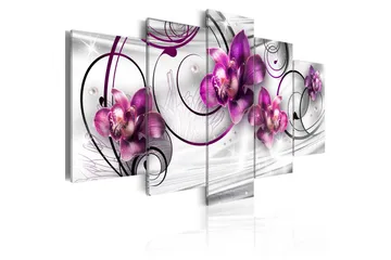 Billede Orchids And Pearls 200x100 - Artgeist sp. z o. o. - Boligtilbehør - Billeder & kunst - Billeder på lærred