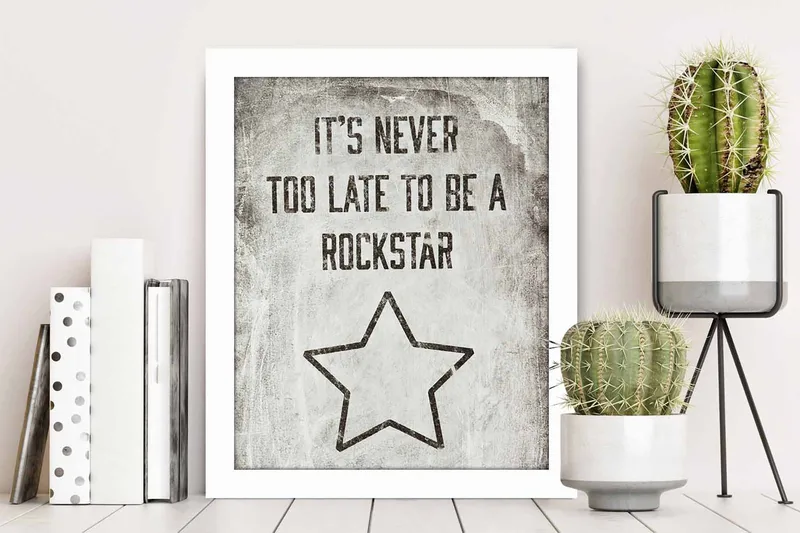 Billede Ordsprog med ramme flerfarvet - 22,3x52,8 cm - Boligtilbehør - Billeder & kunst