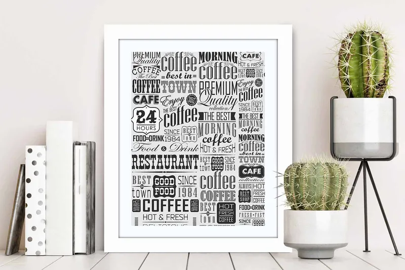 Billede Ordsprog med ramme flerfarvet - 22,3x52,8 cm - Boligtilbehør - Billeder & kunst