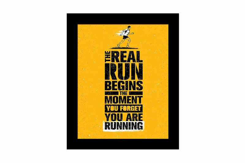 Billede Ordsprog med ramme flerfarvet, 22,3x52,8 cm