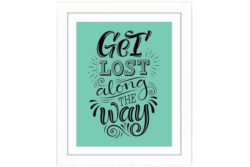 Billede Ordsprog med ramme flerfarvet - 22,3x52,8 cm - Boligtilbehør - Billeder & kunst