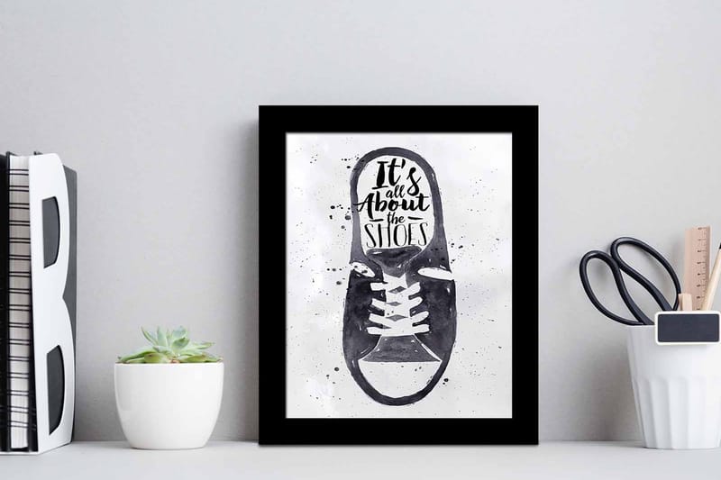 Billede Ordsprog med ramme flerfarvet - 22,3x52,8 cm - Boligtilbehør - Billeder & kunst