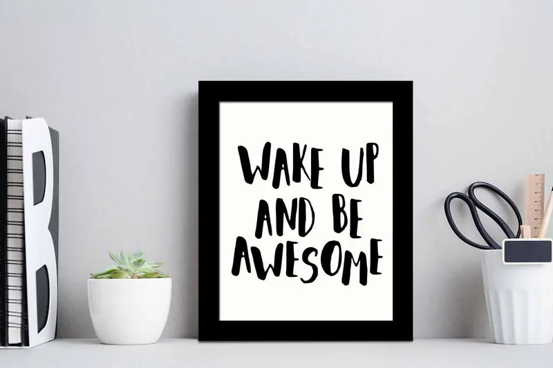 Billede Ordsprog med ramme flerfarvet - 22,3x52,8 cm - Boligtilbehør - Billeder & kunst