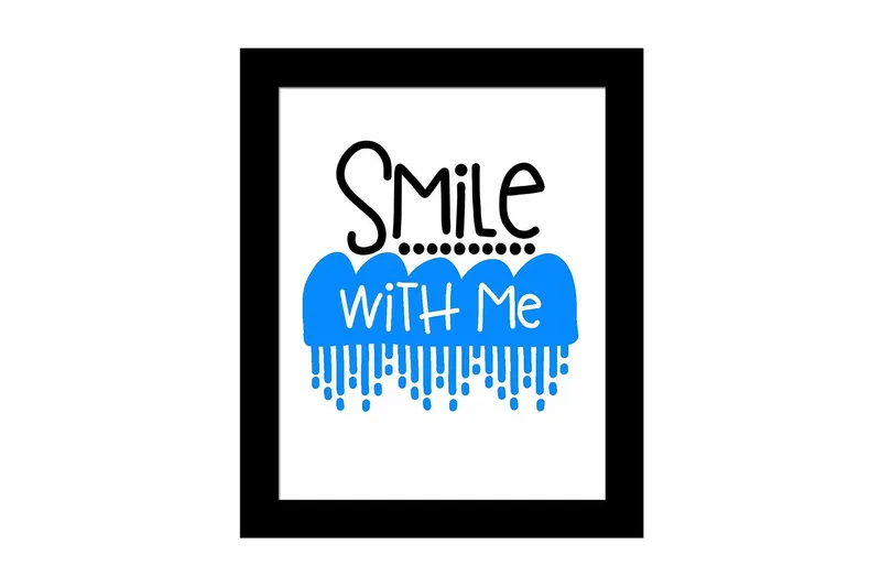 Billede Ordsprog med ramme flerfarvet, 22,3x52,8 cm