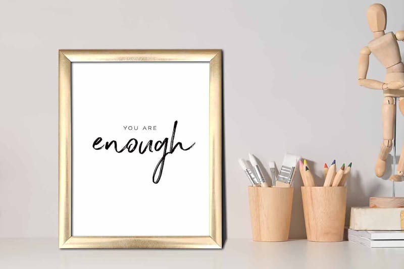 Billede Ordsprog med ramme flerfarvet - 22,3x52,8 cm - Boligtilbehør - Billeder & kunst