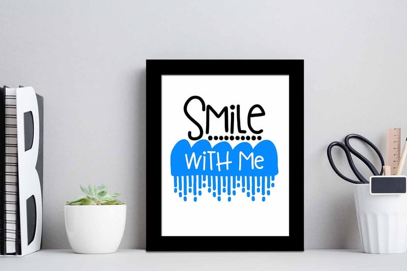 Billede Ordsprog med ramme flerfarvet - 22,3x52,8 cm - Boligtilbehør - Billeder & kunst