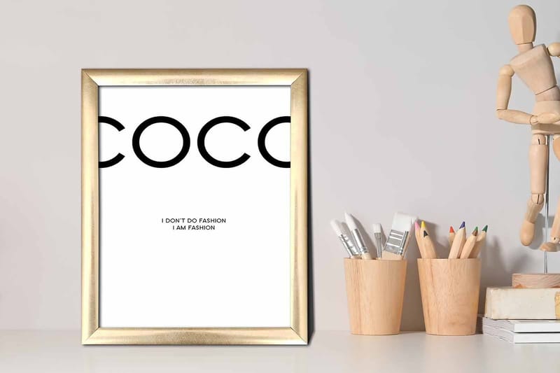 Billede Ordsprog med ramme flerfarvet - 22,3x52,8 cm - Boligtilbehør - Billeder & kunst