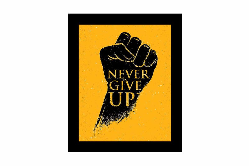 Billede Ordsprog med ramme flerfarvet, 22,3x52,8 cm