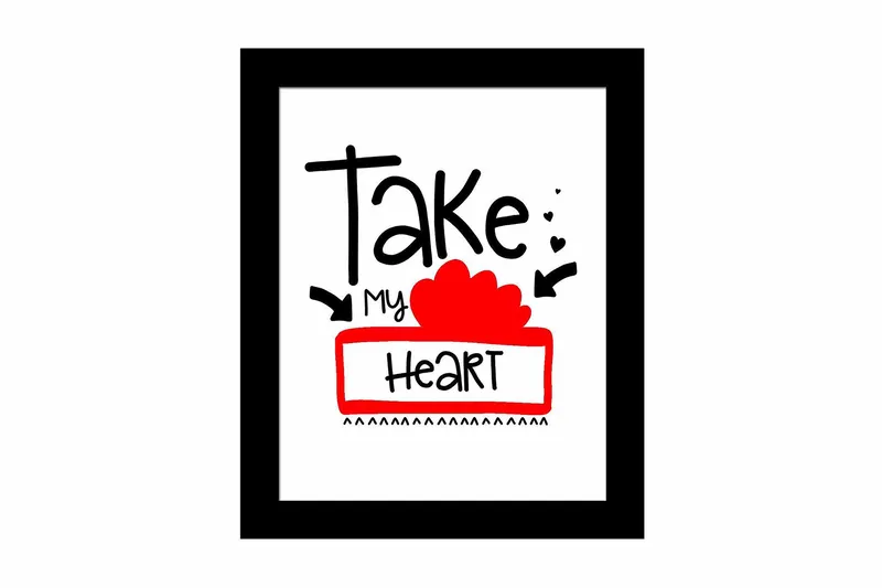 Billede Ordsprog med ramme flerfarvet, 22,3x52,8 cm