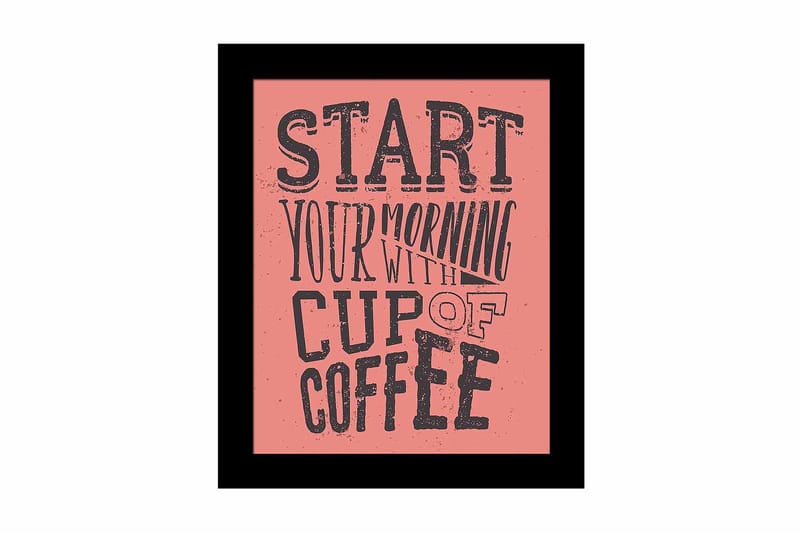 Billede Ordsprog med ramme flerfarvet, 22,3x52,8 cm